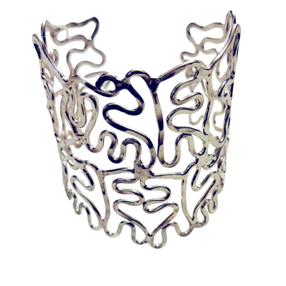 Sassy Jones Asili Wire Silver-tone Cuff
